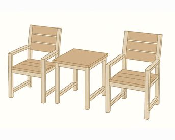 Изображение для товара Комплект из 5 стульев и 2 столов