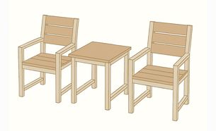 Изображение для товара Комплект из 3 стульев и 1 столика